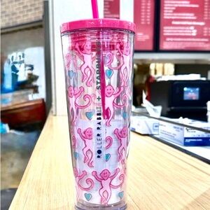 Roller Rabbit + Starbucks Pink Tumbler